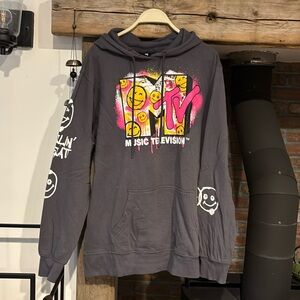 MTV size L grey lightweight great condition hoodie
